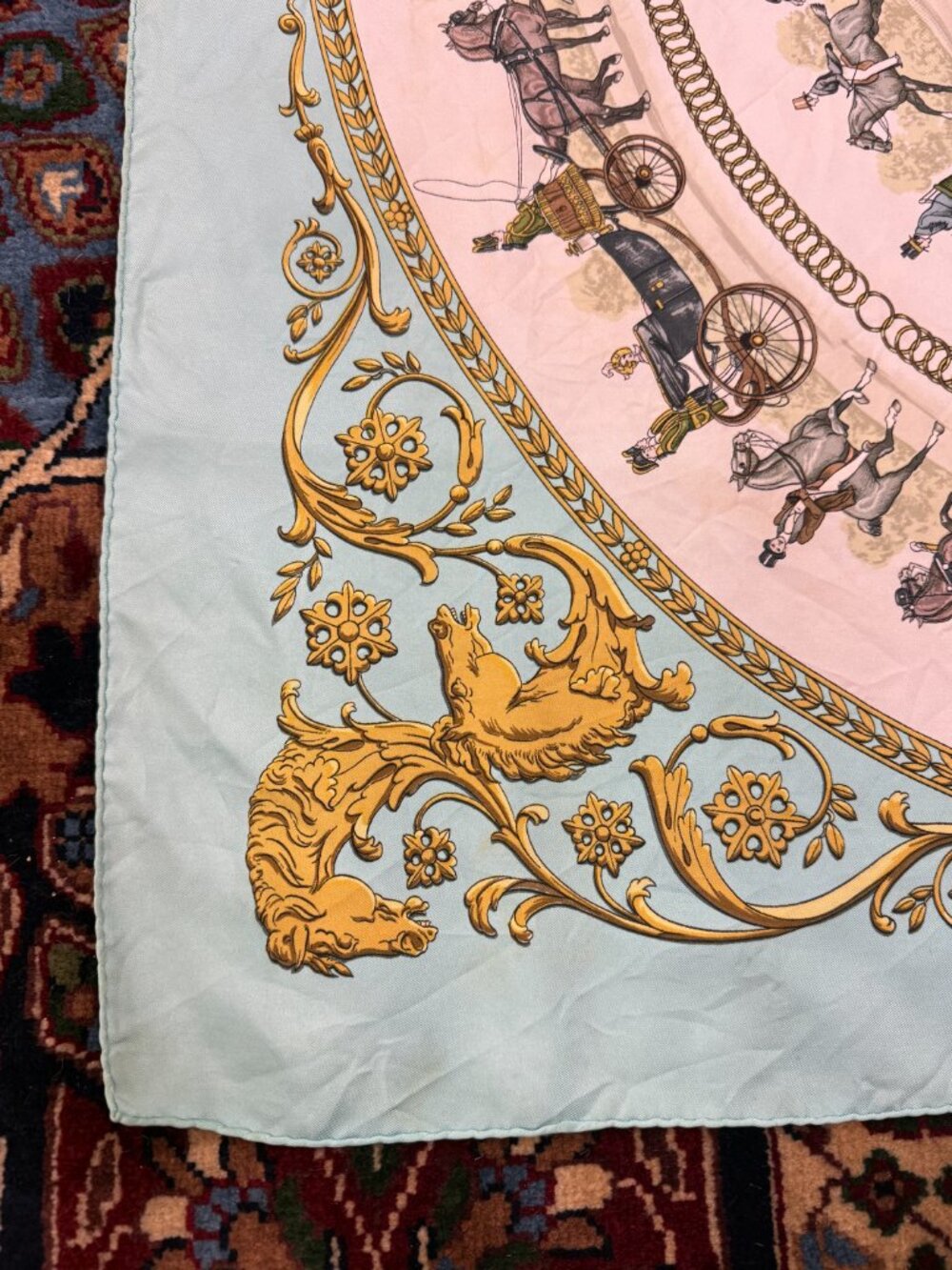 Hermes Silk Scarf Blue - Picture 7 of 9